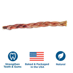 Best Bully Sticks long-lasting braided chew promotes tartar scraping through chewing.