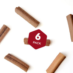 Best Bully Sticks Love Bones six-count pack shot emphasizing daily chew and training rewards.