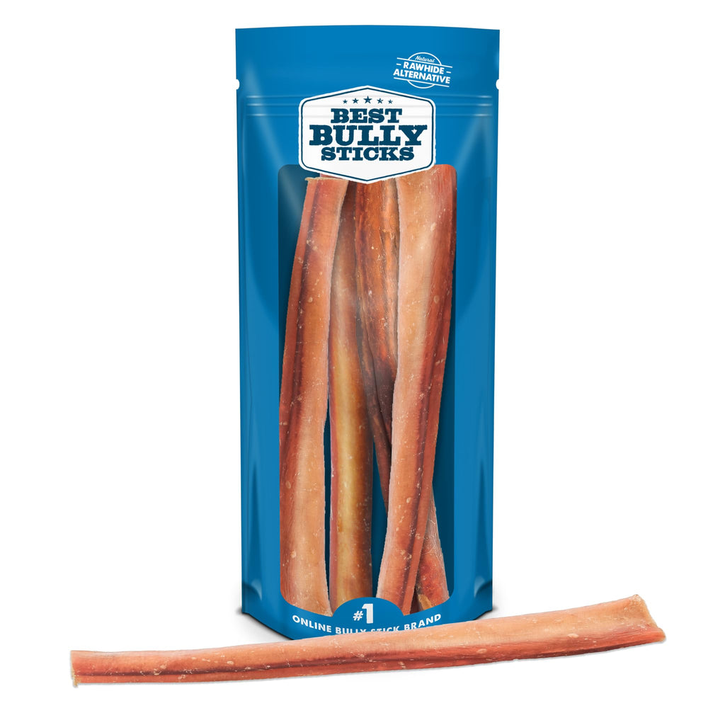 Best Bully Sticks natural jumbo 12-inch sticks for large dogs' chewing.