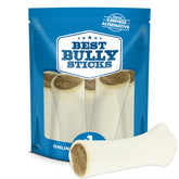 Best Bully Sticks peanut butter stuffed shin bone 6-inch chew for dogs, long-lasting entertainment.