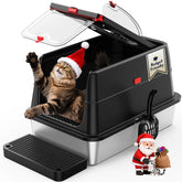 BEST JAJA stainless steel litter box with built-in carbon filter reduces odors for a fresher home