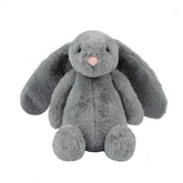 Best Pet Supplies Bunny gray large toy ready for fetch and squeaky play.