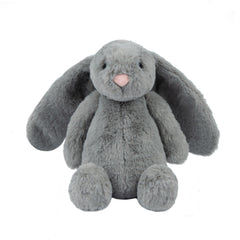 Best Pet Supplies Bunny gray large toy ready for fetch and squeaky play.
