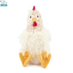 Best Pet Supplies crinkle chicken dog toy bright colors enhances visibility during play.