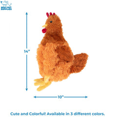 Best Pet Supplies crinkle chicken dog toy squeaks encourages sniffing and puzzle-like play