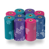 Best Pet Supplies dog poop bags roll closeup showing leak-resistant, mess-free cleanup.