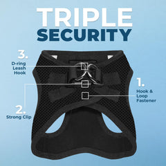 Best Pet Supplies reflective bands on harness enhance visibility during dawn or dusk strolls.