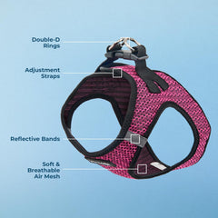 Best Pet Supplies Voyager hook-loop fastener provides reliable security during walks.