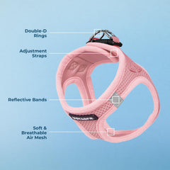 Best Pet Supplies Voyager Step-in Air Harness air mesh fabric keeps pets comfortable.