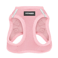 Best Pet Supplies Voyager Step-in Air Harness pink front view for secure, comfortable walks.