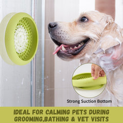 Bestalk dog lick bowl side dispensing action highlights easy treat access