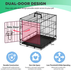 BestPet dog crate side view shows secure slide-bolt latches and sturdy frame.