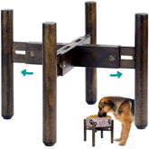 BETSEO dog bowl stand raised-platform promotes comfortable feeding.