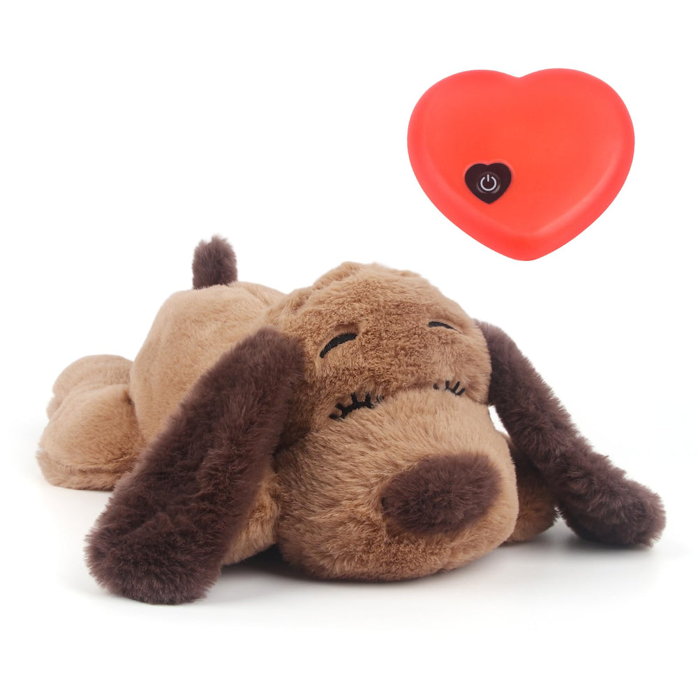 BEVERLYSHARK heartbeat puppy toy closeup showcasing plush comfort for calm bedtime routines.