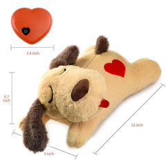 BEVERLYSHARK Heartbeat Puppy Toy side view demonstrating crate training calm