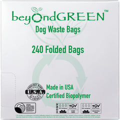 beyondGREEN plant-based dog poop bags roll-out emphasizes durable, odor-proof performance during walks.