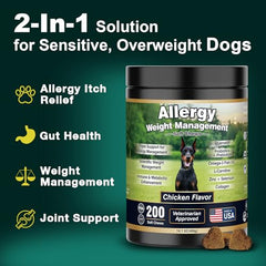 BFDEREN chews focus on paw relief to reduce itching in dogs.