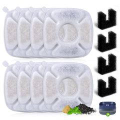 BFLICROY 8-pack replacement filters for 135oz dog water bowl deliver cleaner water.