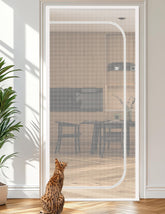 BFNN Cat Screen Door shows extra tall mesh forming a tall barrier to deter curious cats.