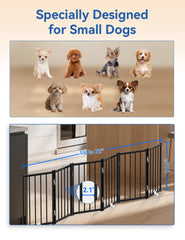 BFNN Metal Short Dog Gate folds flat for storage and travel convenience