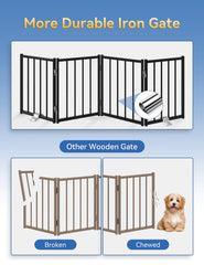 BFNN Metal Short Dog Gate suitable for indoor and outdoor use and portable setup