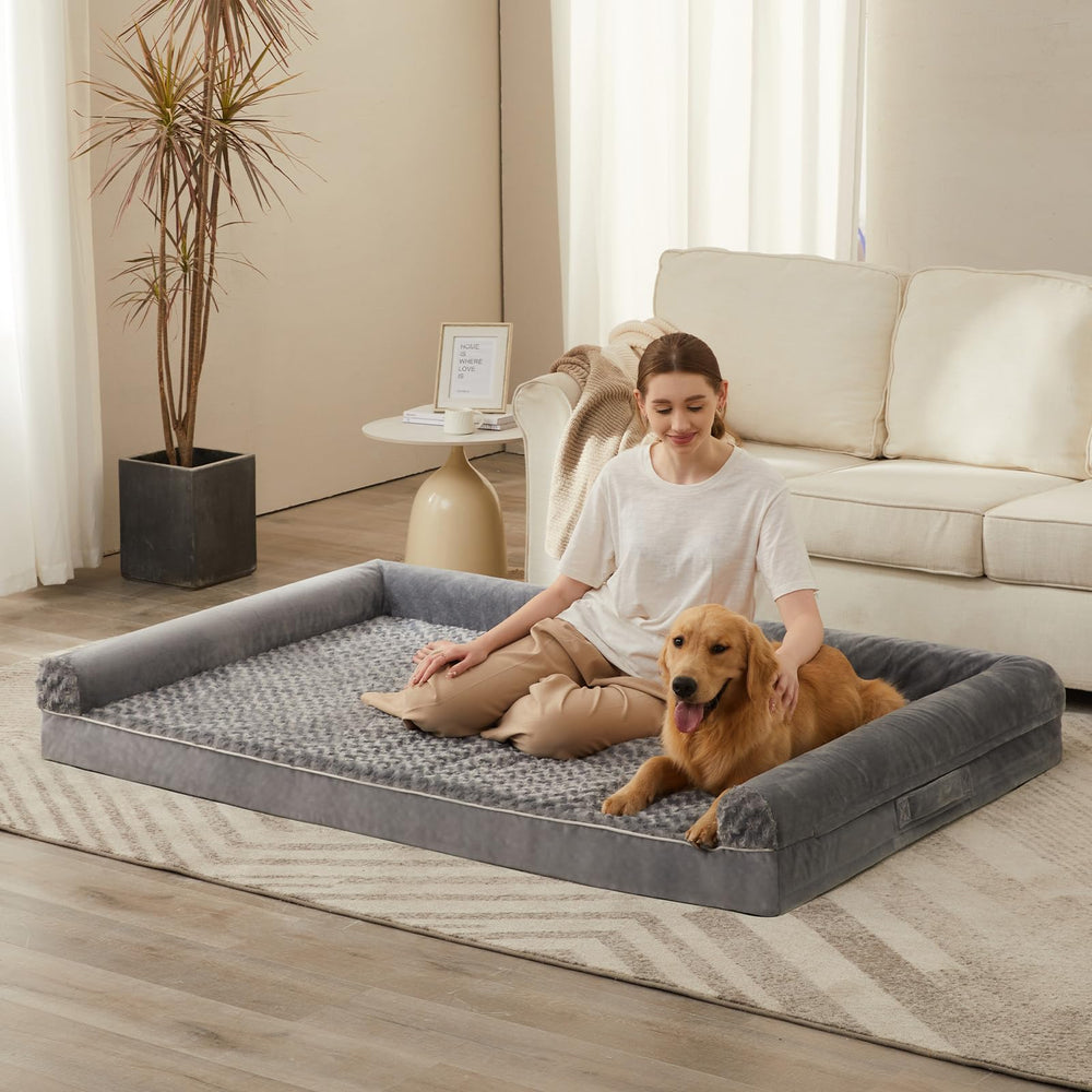 BFPETHOME orthopedic dog bed foam supports muscles and joints.