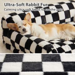 BFPETHOME checkered fabric detail showcases stylish comfort for pets.