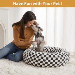 BFPETHOME donut bed ideal for pets up to 20 lbs and comfy retreats.