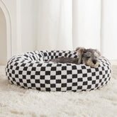 BFPETHOME Donut Dog Bed close-up showing plush fabric for cozy naps.