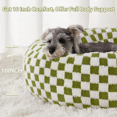 BFPETHOME donut dog bed outer pattern highlights stylish home décor