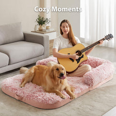BFPETHOME pink faux fur close-up highlighting plush softness and comfort