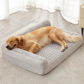 BFPETHOME orthopedic dog bed front view shows supportive cushion for large dogs