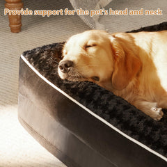 BFPETHOME orthopedic dog bed L-shaped design supports neck and head