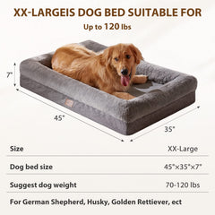 BFPETHOME XL egg crate foam emphasizes high-density support for comfort.