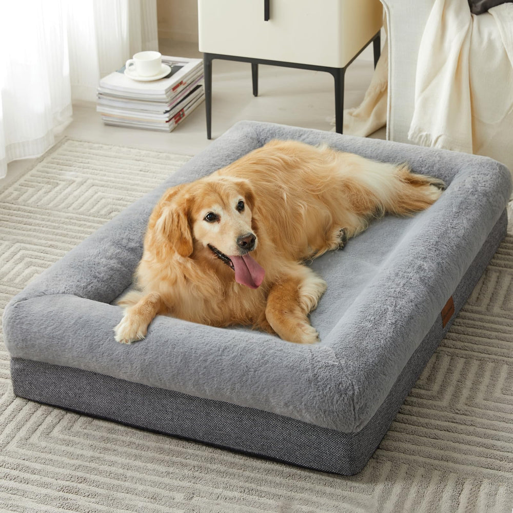 BFPETHOME XL orthopedic dog bed front view offers spacious comfort for large dogs.
