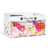 Bfttlity dog toy basket large with handles in white for tidy living room organization