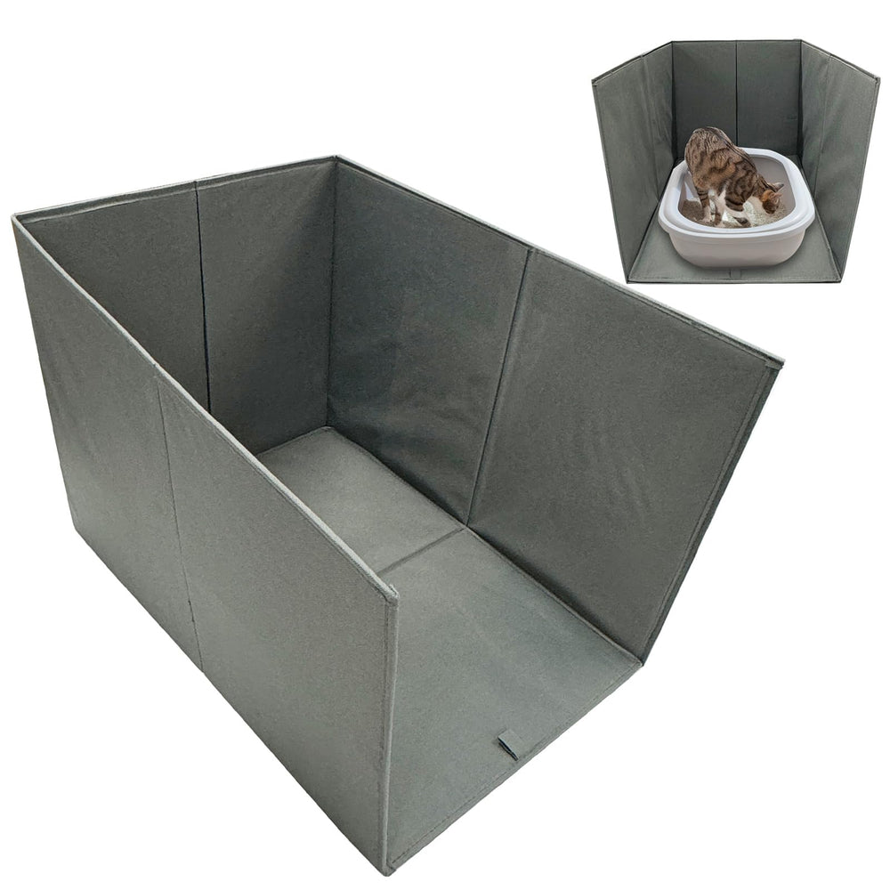 Bhyhok foldable cat litter enclosure enables compact storage and quick setup.