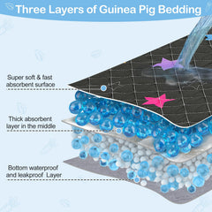 Bienbee absorbent middle layer rapidly soaks urine for a tidy cage