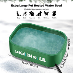 BietrunPro heating element warms water quickly for winter pet hydration.