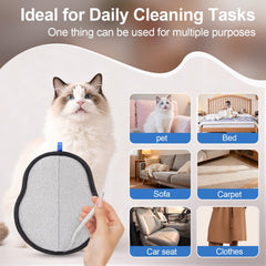 Bifobar pet hair remover glove massaging a cat for gentle grooming