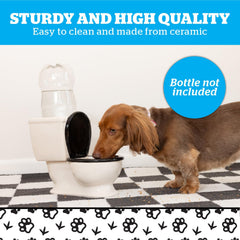 BigMouth Inc gravity-fed water dish for pets offers a sip-friendly, playful design.