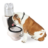 BigMouth Inc toilet water dish for pets ceramic bowl with gravity-fed hydration.
