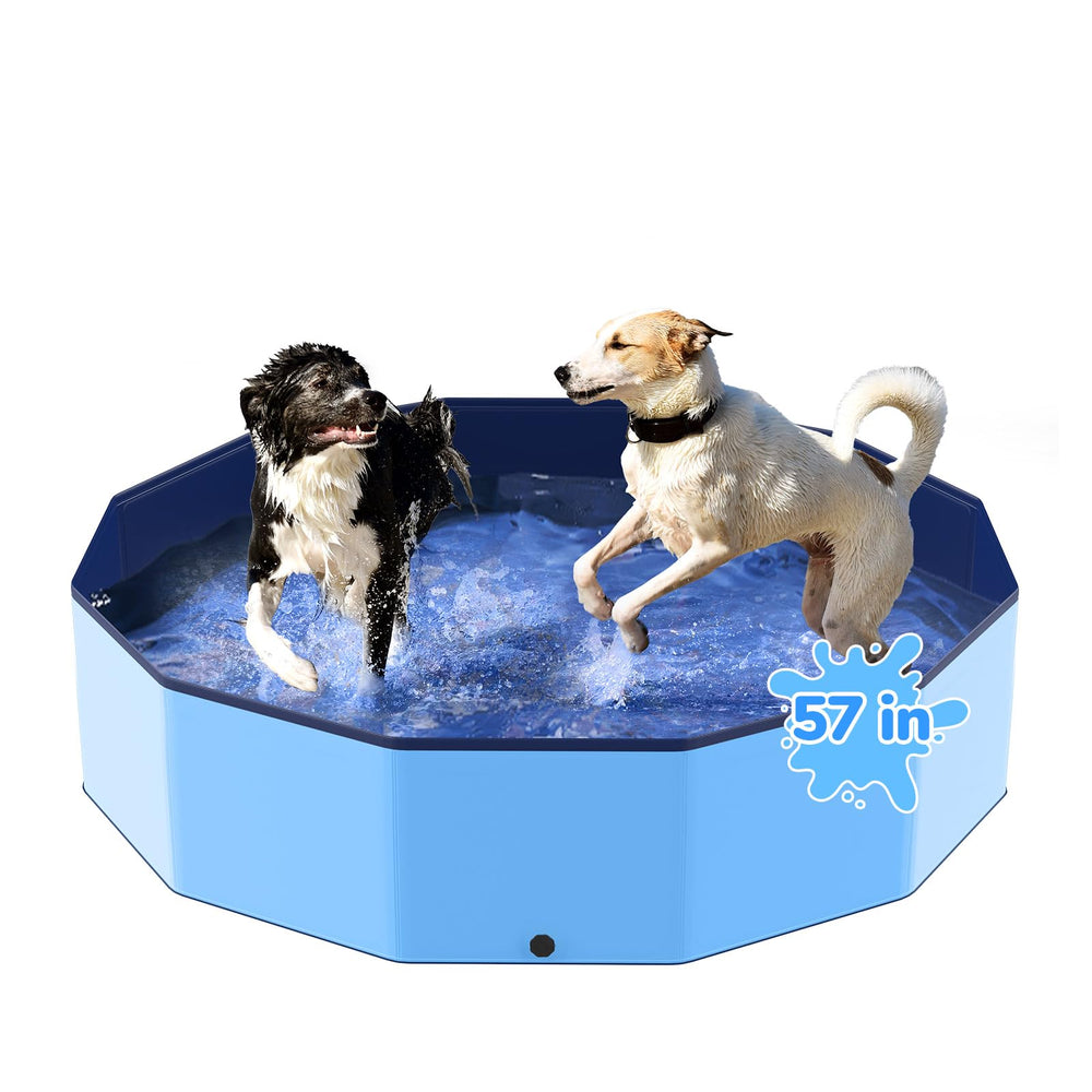 Bilibara 57-inch dog pool setup offers spacious outdoor fun.