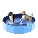 Bilibara 57-inch dog pool setup offers spacious outdoor fun.