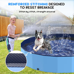 Bilibara dog pool drainage feature enables directing water away after use.