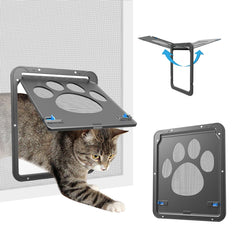 Billionchains cat screen door front view with magnetic closure enables easy pet access