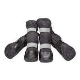 Billionchains dog boots front view; waterproof paw protection keeps paws dry in wet weather.
