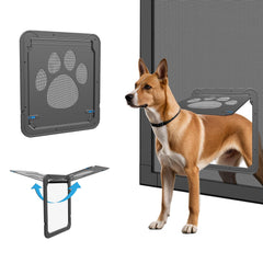 Billionchains dog screen door magnetic closure in front view for easy pet access