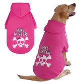 BINGPET Bone Hunter hoodie front view shows warm fleece for cold walks.