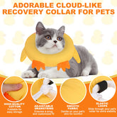 BINGPET Cat Cone Collar soft waterproof material keeps skin dry during grooming